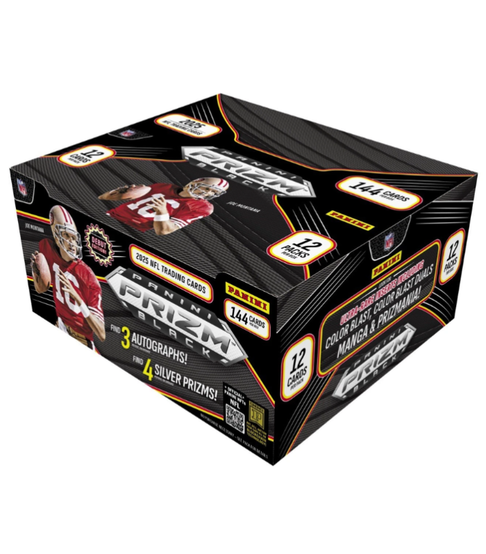 2025 Panini Prizm Black Football Hobby 12 Box Case image 0